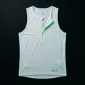 SPLIT 0.5 Training Tank - Pure White (Wide Shoulder / Short Zipper)